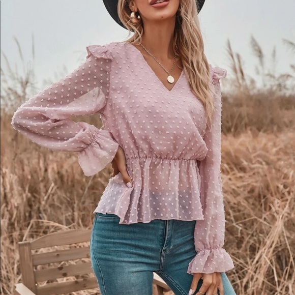 Pink Swiss Dot Top - Picture 6 of 7